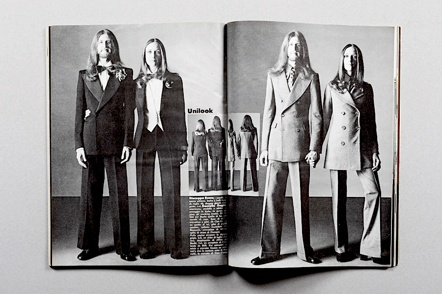 Oliviero Toscani, Unilook. Lui e lei alla stessa maniera, L’uomo Vogue, dicembre -gennaio 1971-2