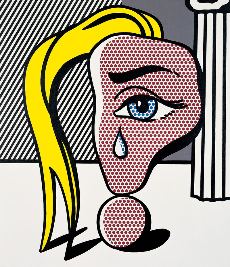 Roy Lichtenstein, Girl with Tear III, 1977, olio e vernice Magna su tela © Estate of Roy Lichtenstein, by SIAE 2018
